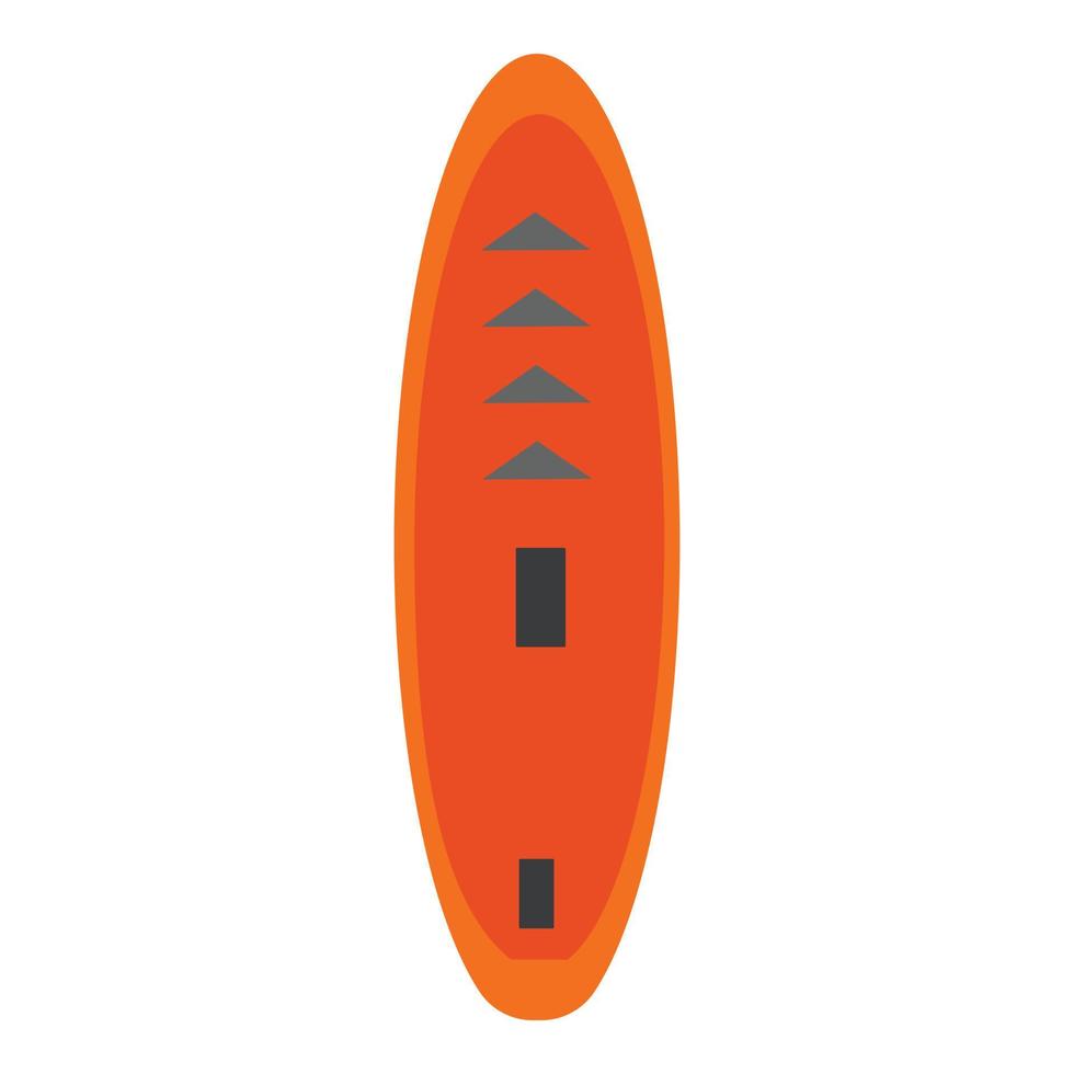 Red surfboard icon cartoon vector. Surf board vector