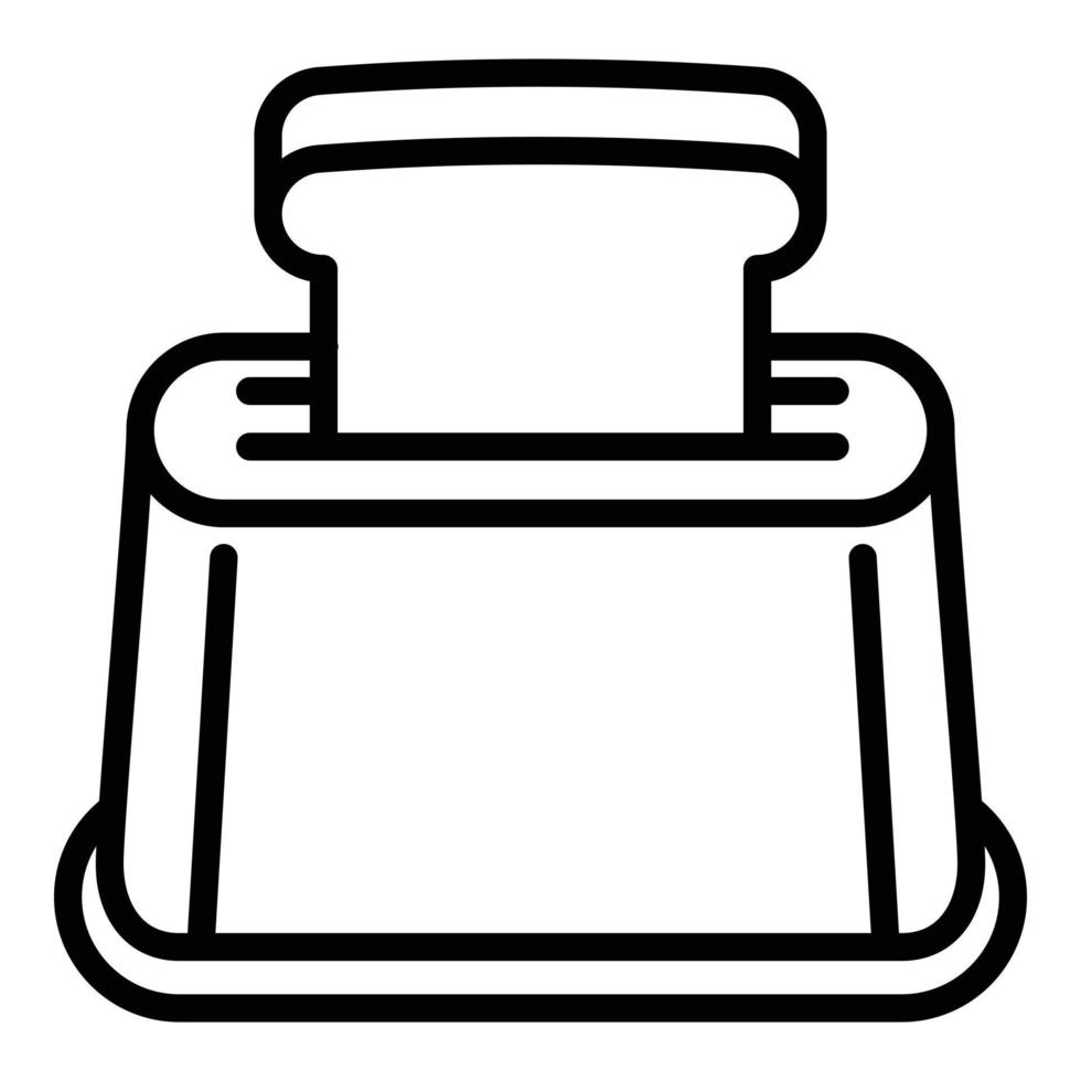 Food toaster icon, outline style vector