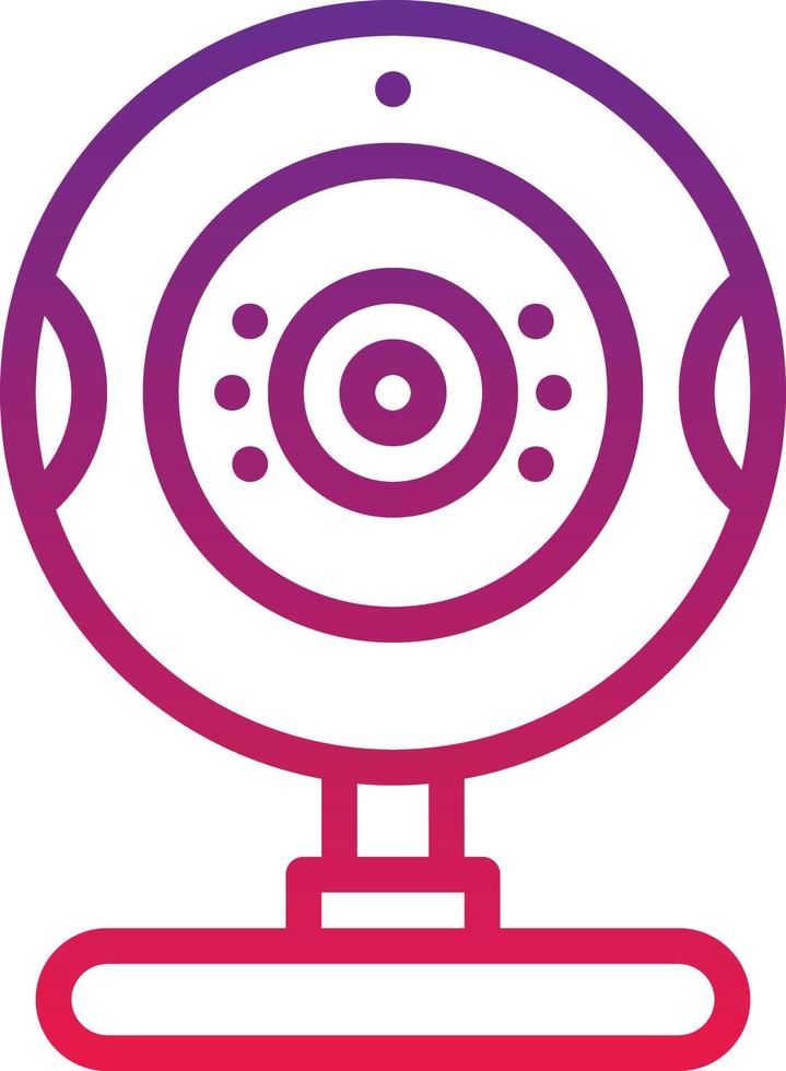 webcam camera recorder computer accessory - gradient icon vector