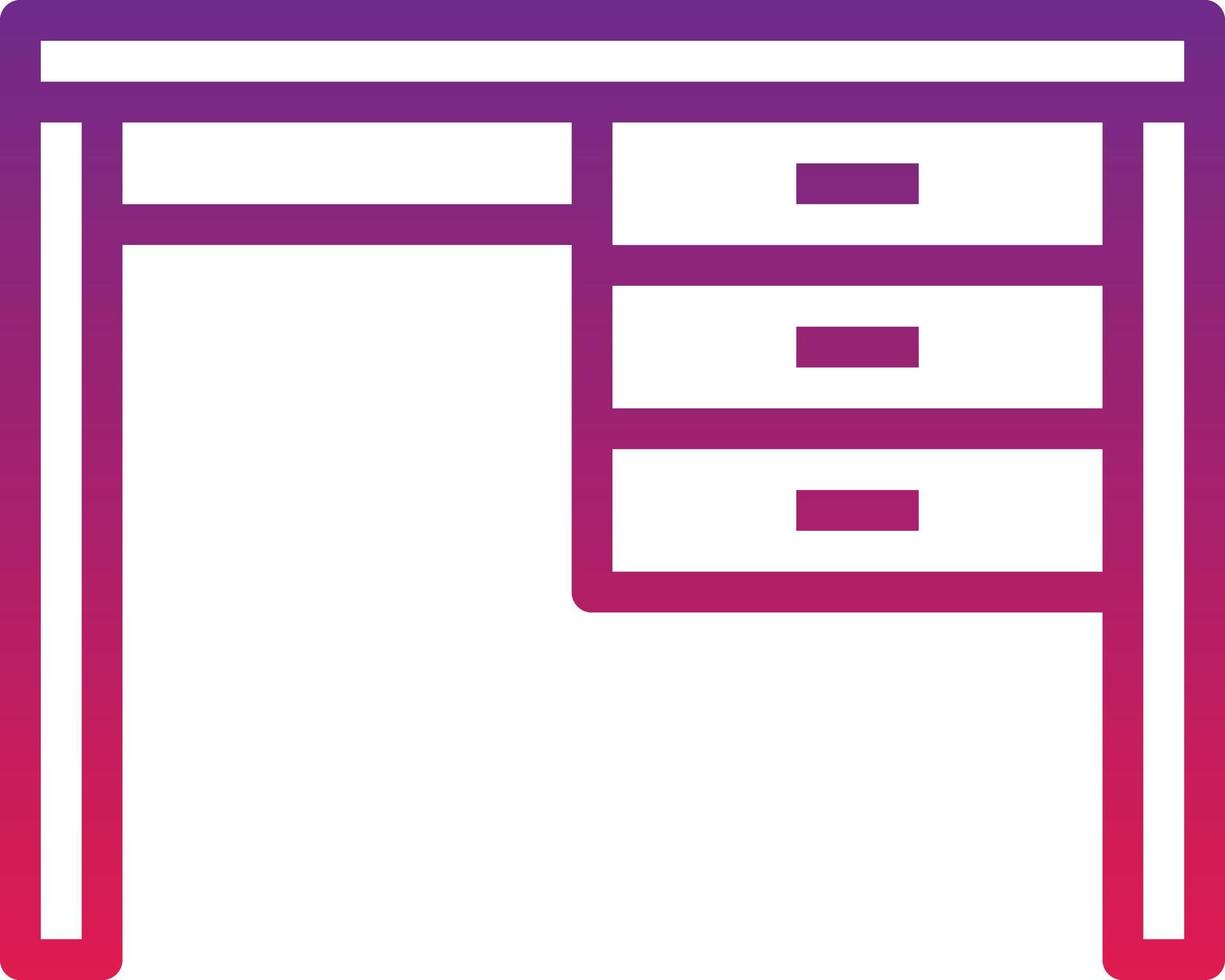 desk stationery tool - gradient icon vector