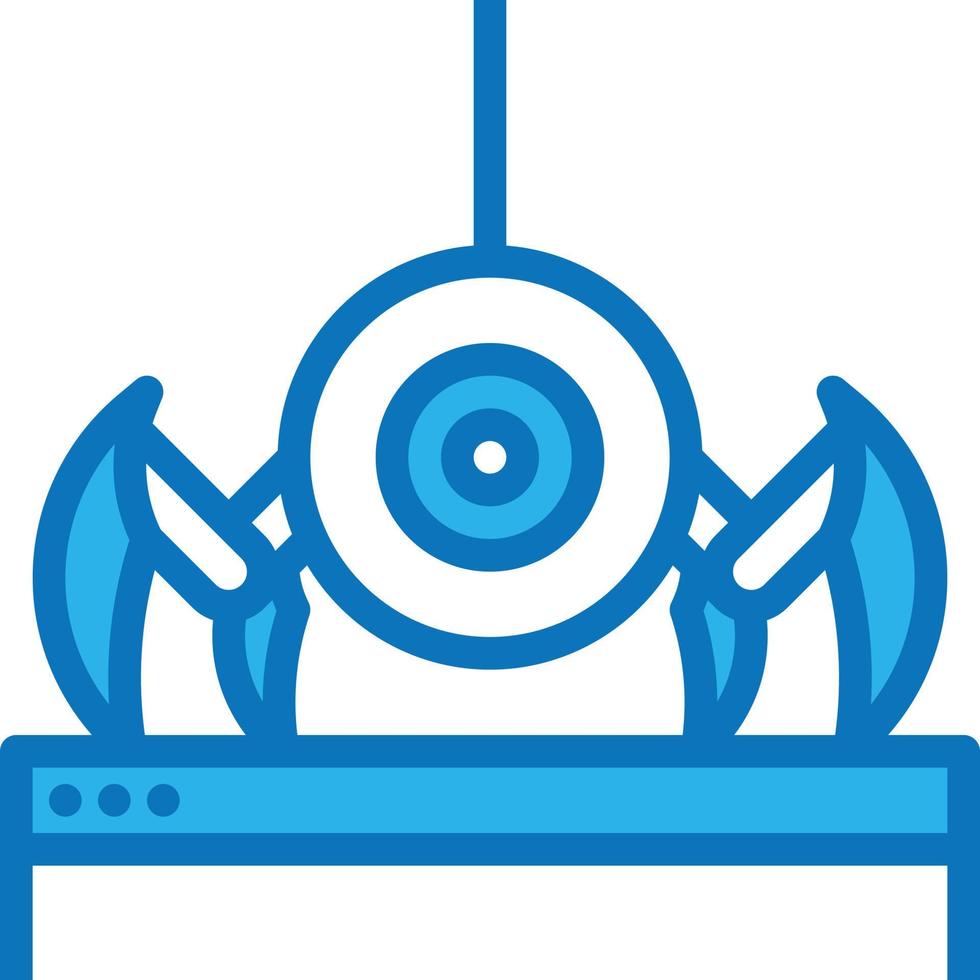 rastrear araña robot sitio web seo - icono azul vector