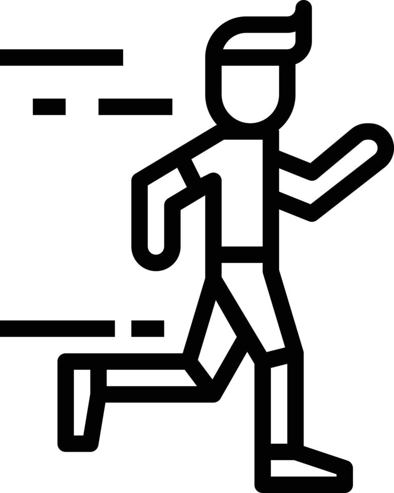 running people man diet nutrition - outline icon vector