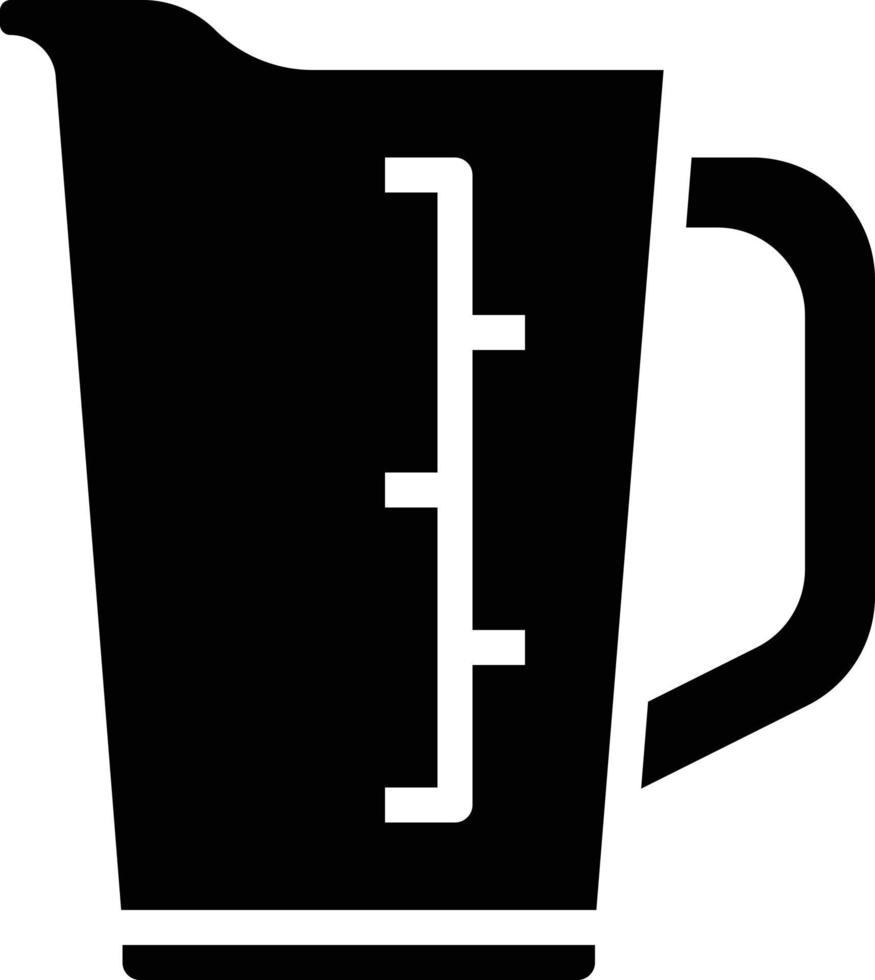 pitcher measurement jug jar kitchen - solid icon vector