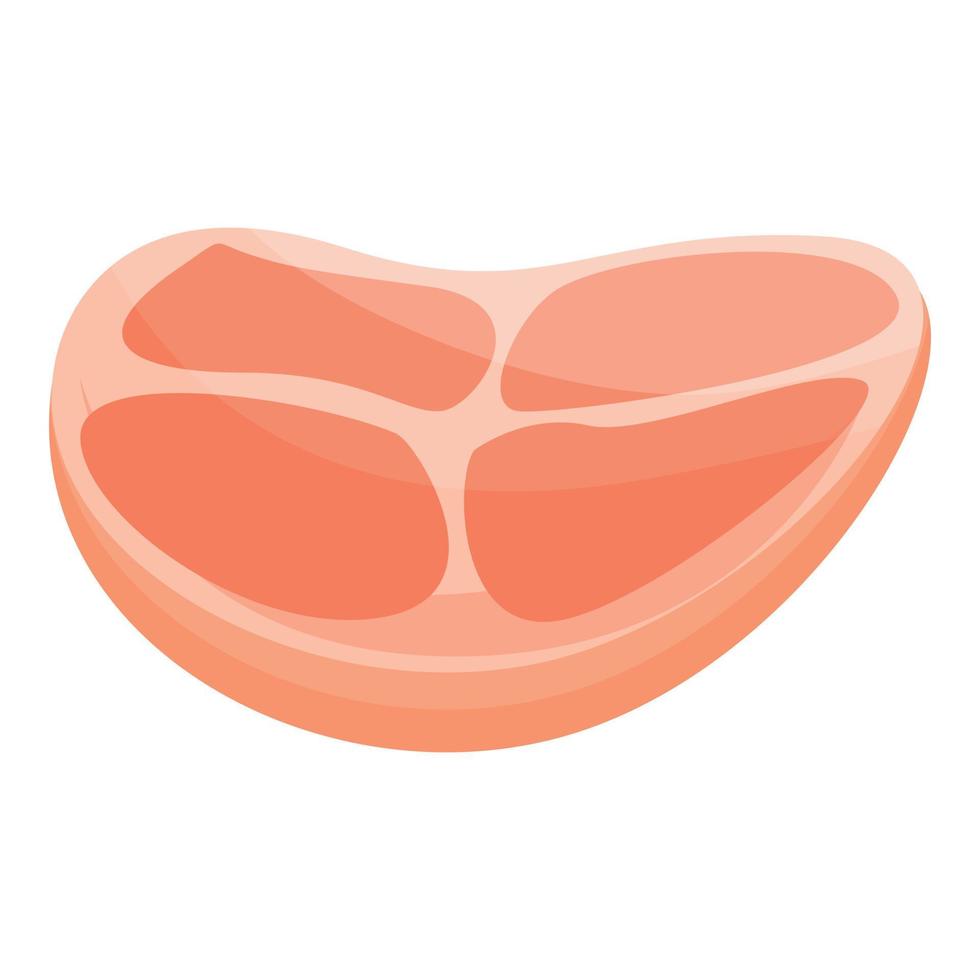 Beef steak icon, cartoon style vector