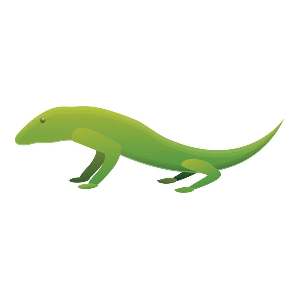 Reptile lizard icon, cartoon style vector