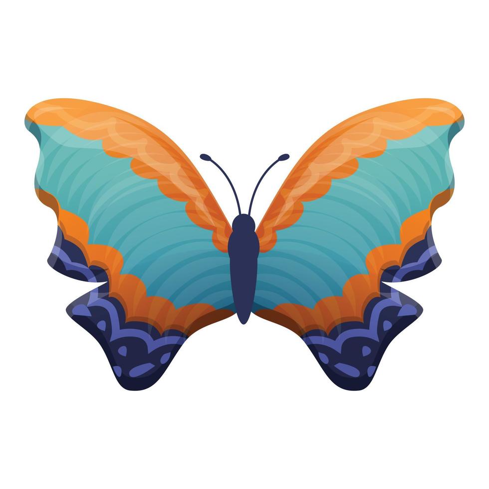 Moth butterfly icon, cartoon style vector