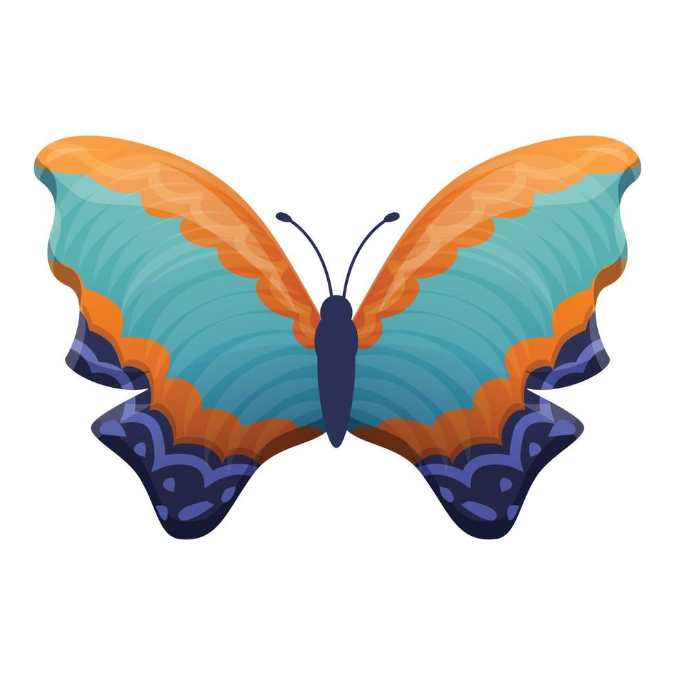 Moth butterfly icon, cartoon style vector