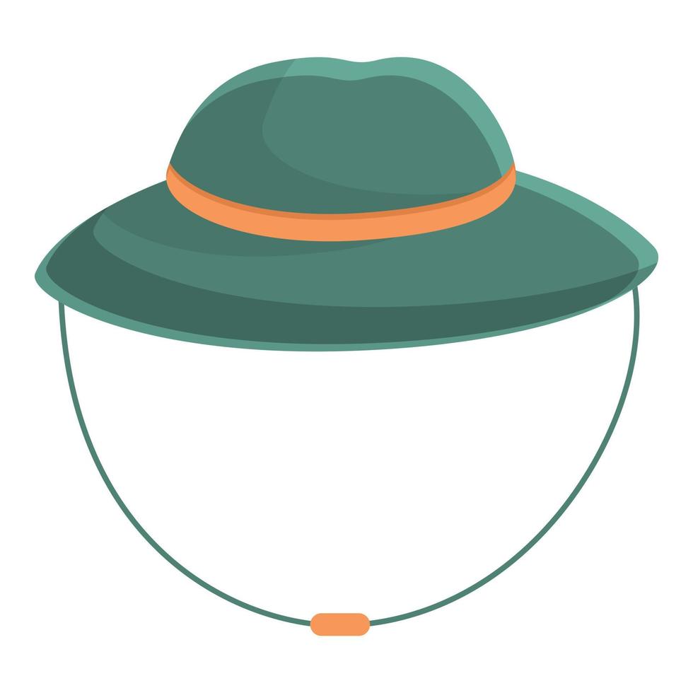 Expedition Hat icon, cartoon style vector