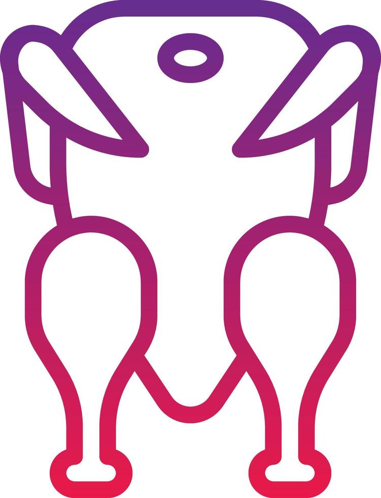 chicken diet nutrition protien - gradient icon vector