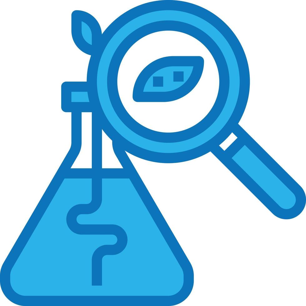 researching ecology searching development lab - blue icon vector