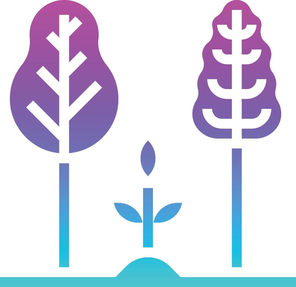 plant grow forest tree ecology - solid gradient icon vector