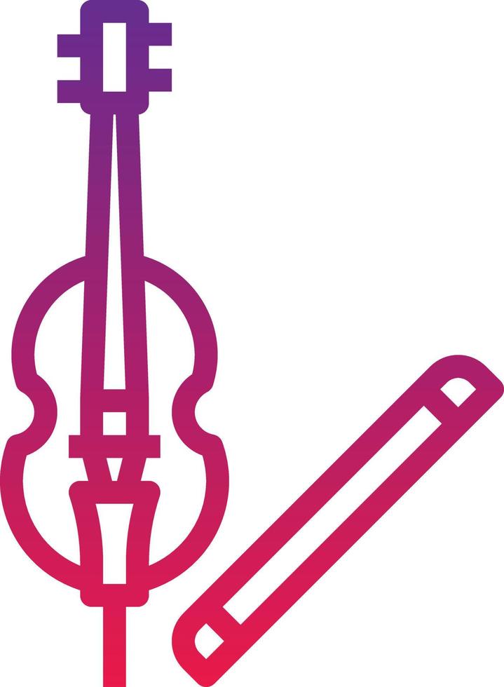 violonchelo música instrumento musical - icono de degradado vector