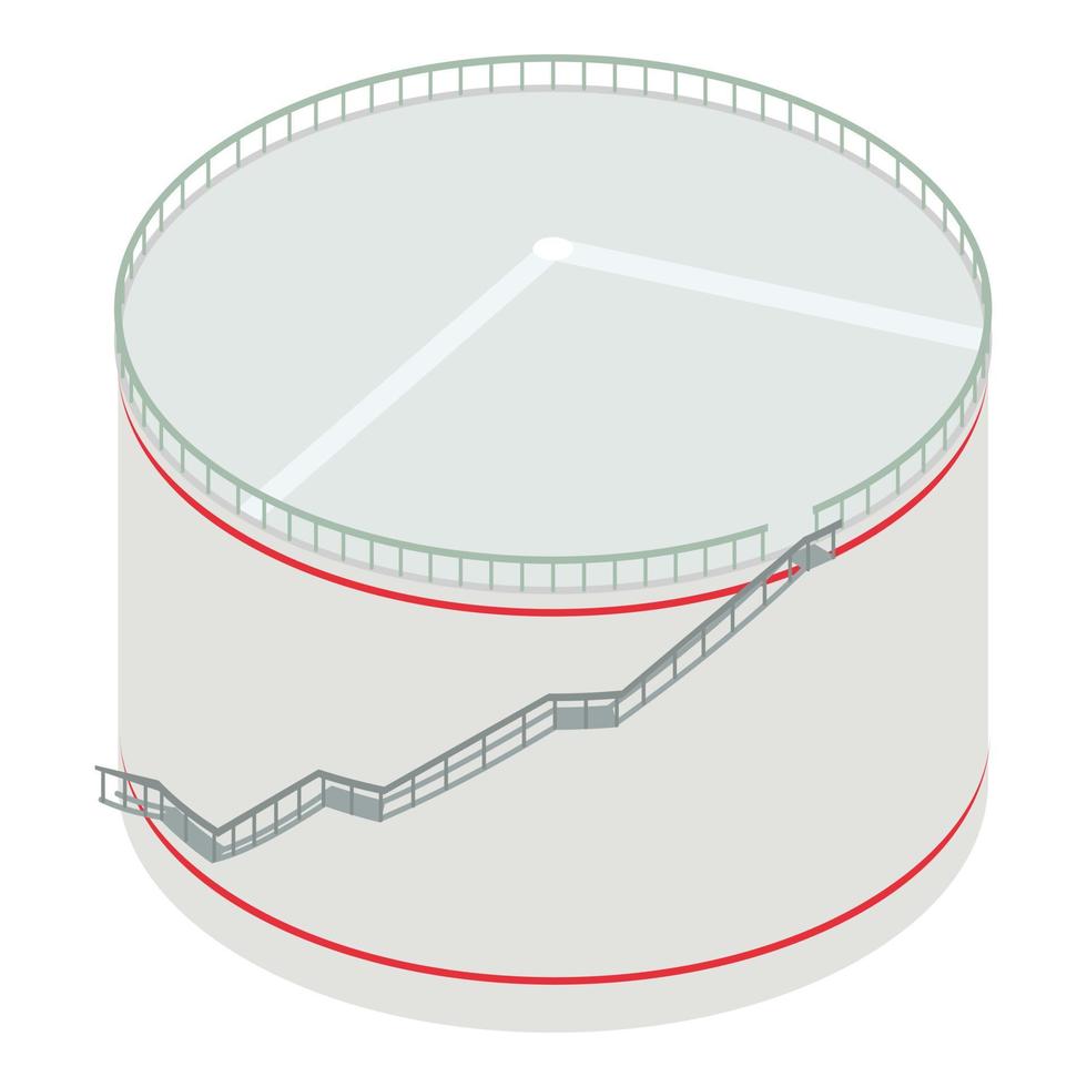 Big petrol tank icon, isometric style vector