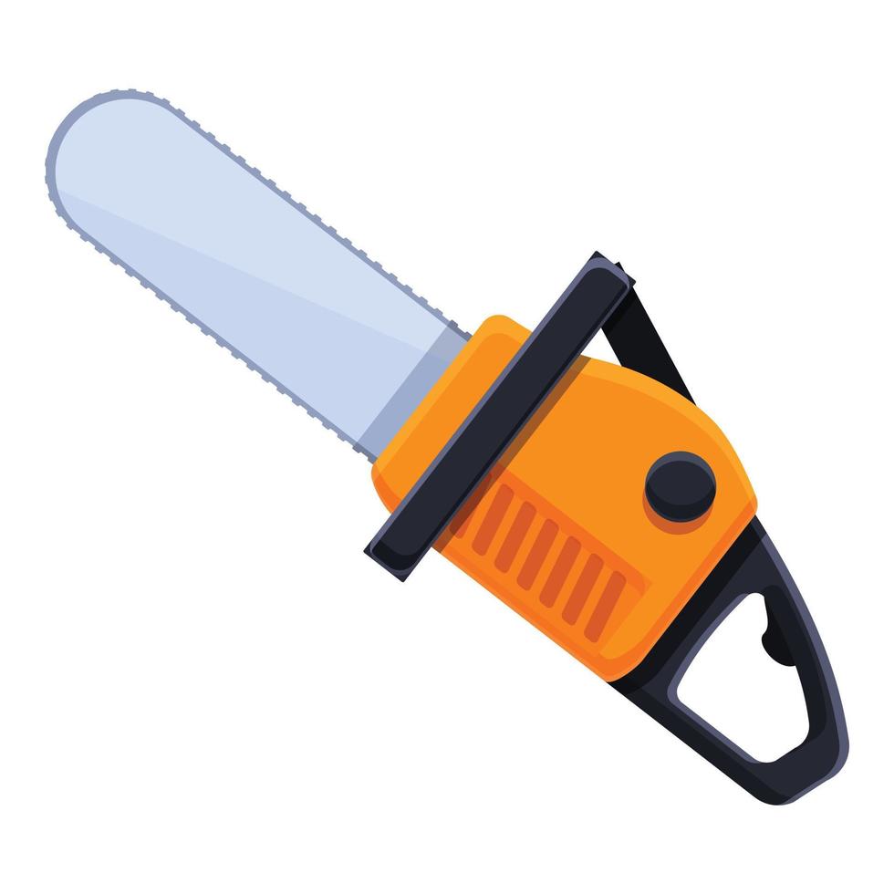 German chainsaw icon, cartoon style vector