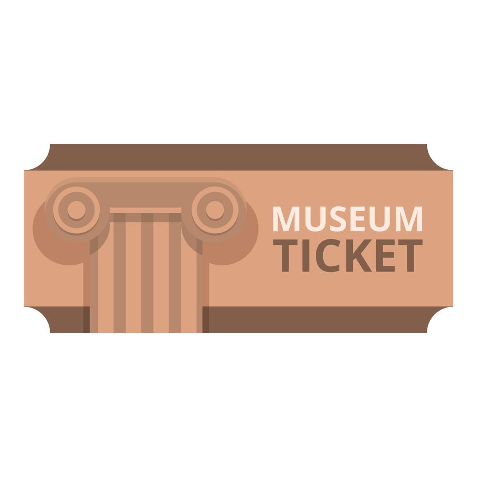 History museum ticket icon cartoon vector. Admission pass vector
