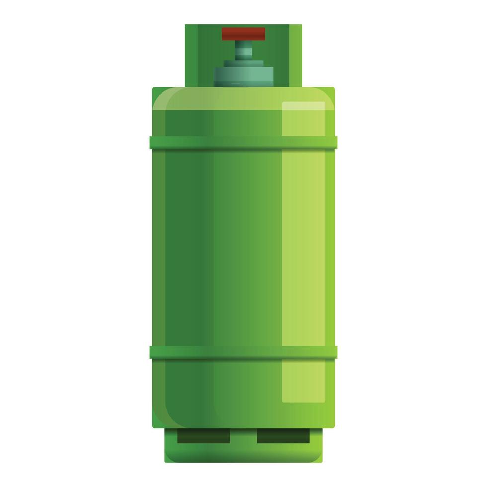 icono de cilindro de gas de barril, estilo de dibujos animados vector