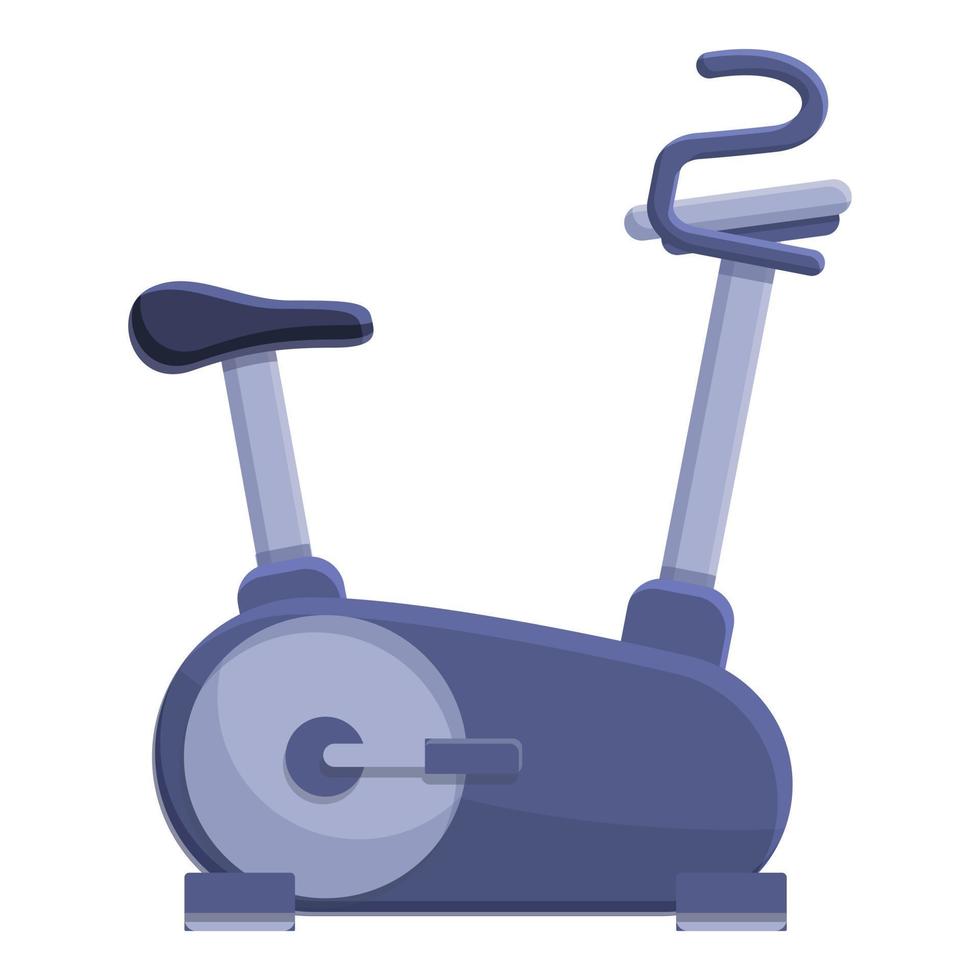 icono de bicicleta de ejercicio de entrenamiento, estilo de dibujos animados vector