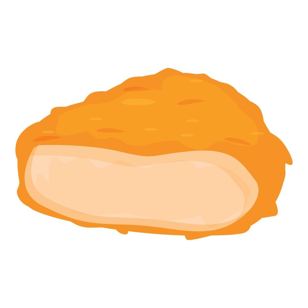 vector de dibujos animados de icono de nugget frito. comida rápida