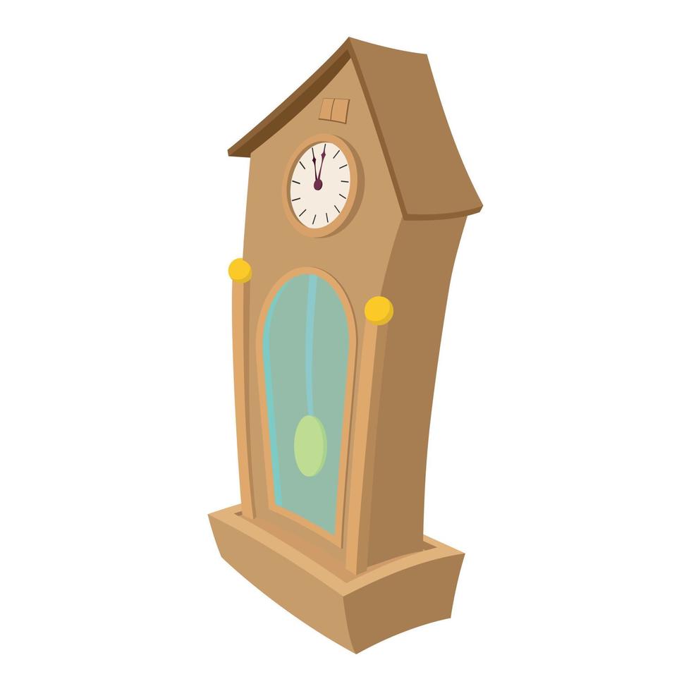 Clock cartoon icon vector