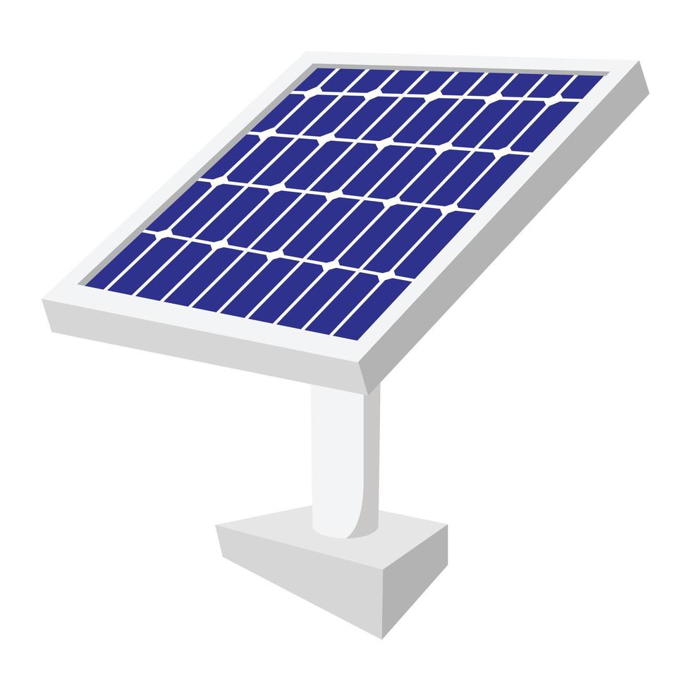 Solar battery cartoon icon vector