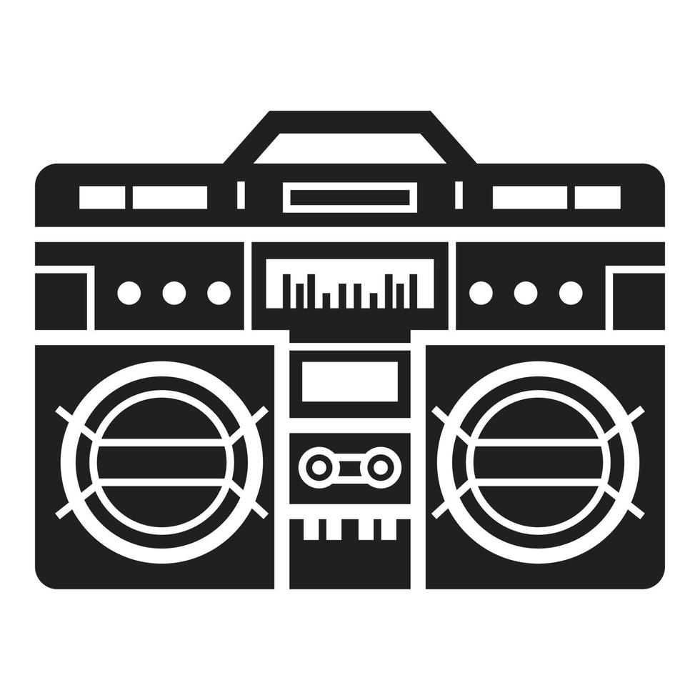 icono de boombox moderno, estilo simple vector