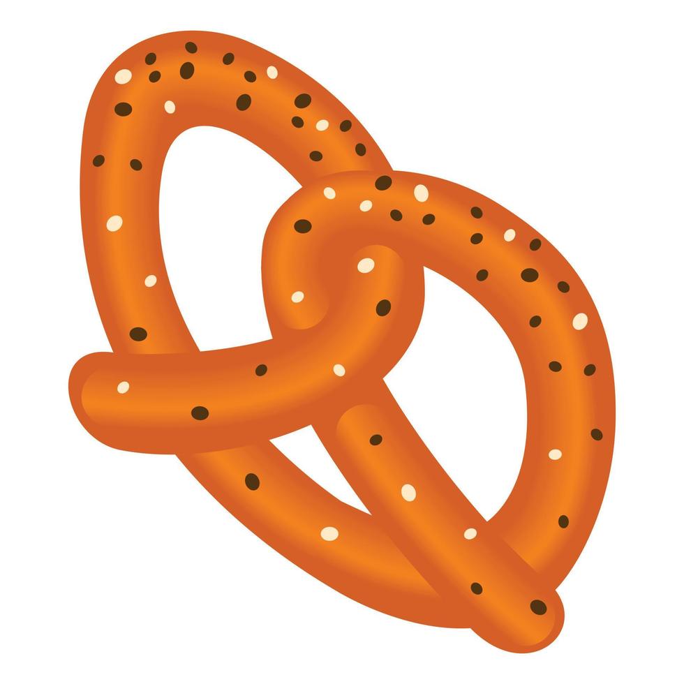 icono de pretzel alemán, estilo isométrico vector