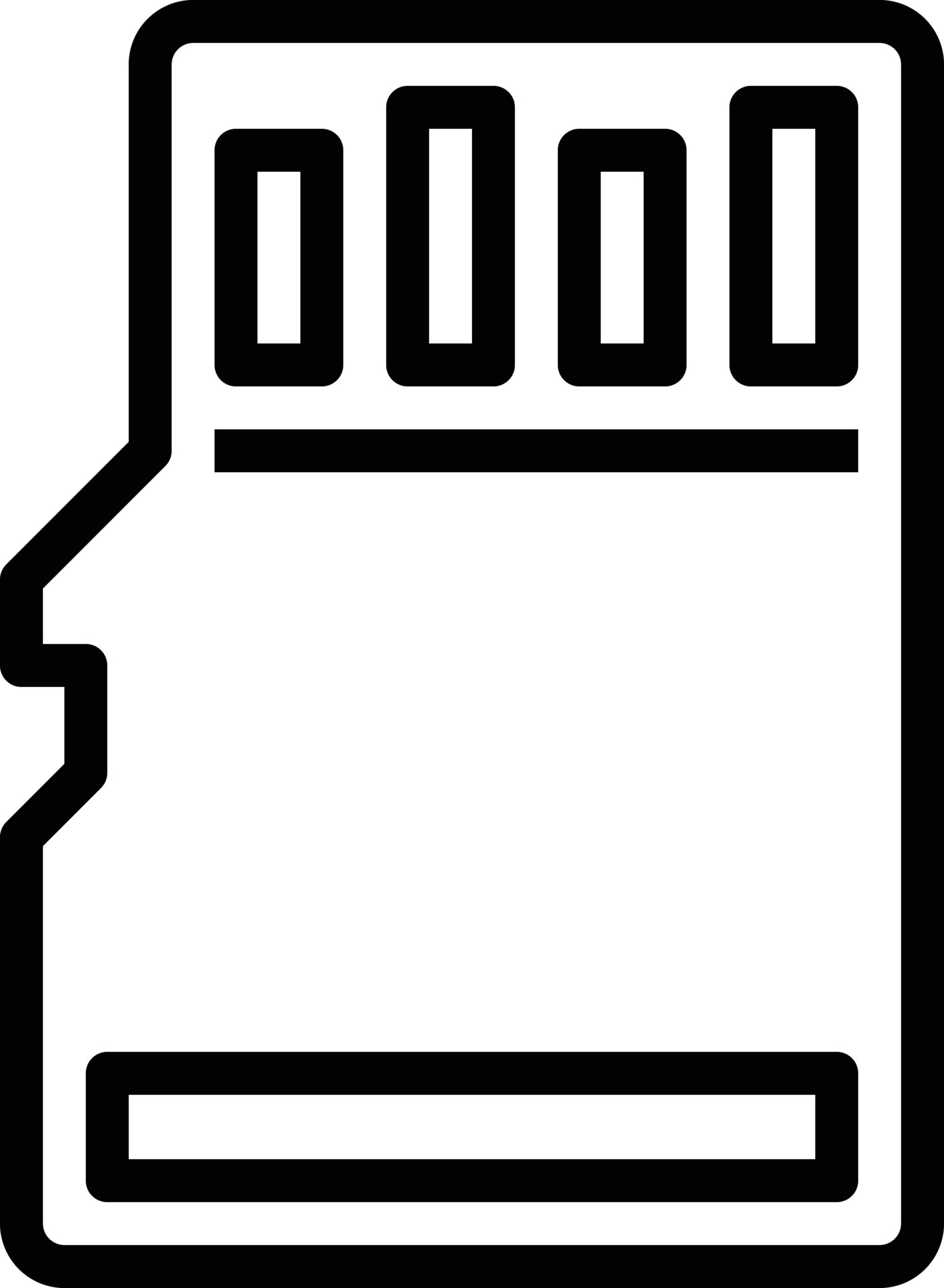 sd card micro memory computer accessory outline icon 14363230 Vector