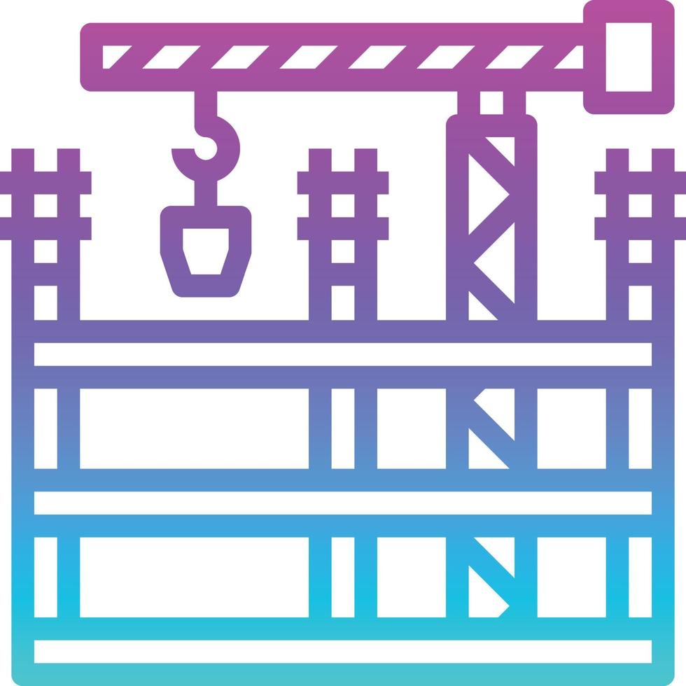 construction site building build engineering - gradient icon vector