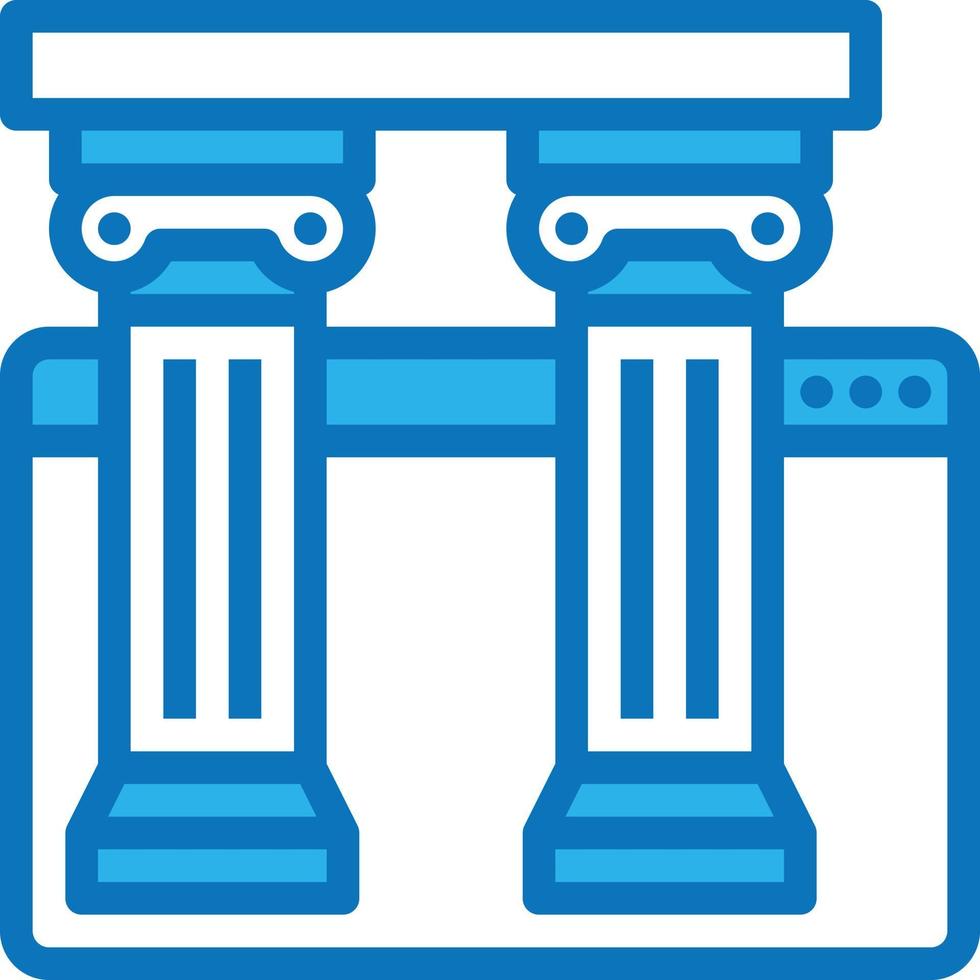 architecture website structure ancient seo - blue icon vector