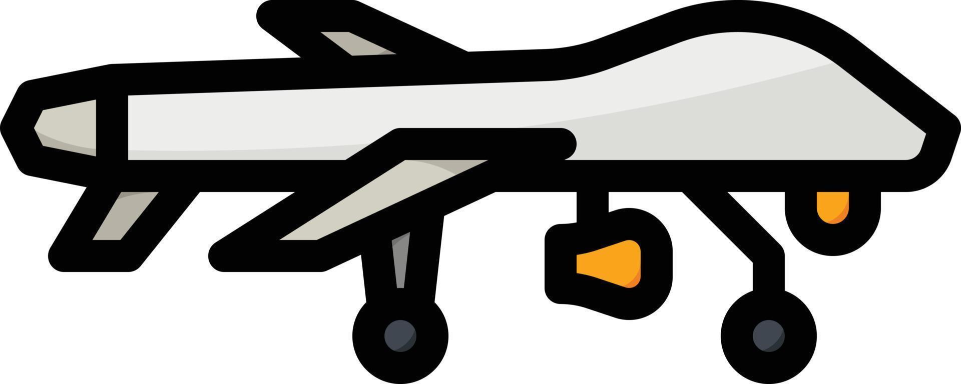 uav unmanned aerial vehicle ai - filled outline icon vector