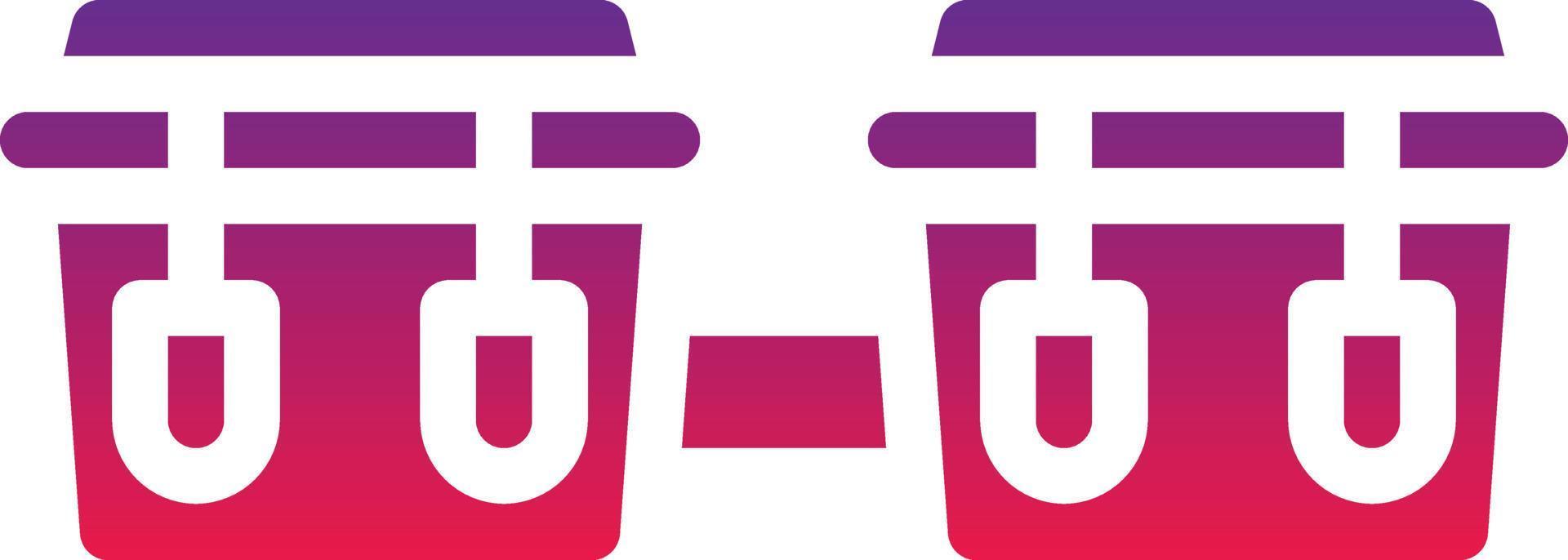 bongo drums music musical instrument - solid gradient icon vector
