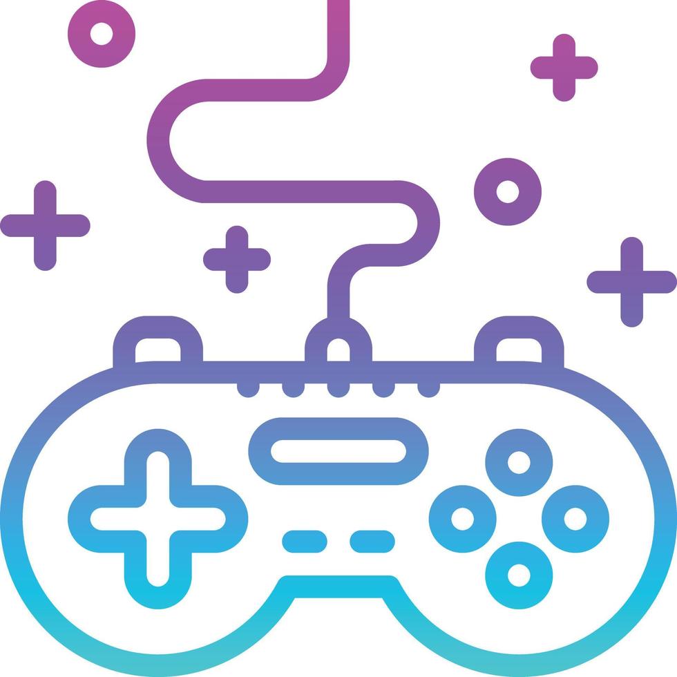 gamepad game controller play entertainment - gradient icon vector