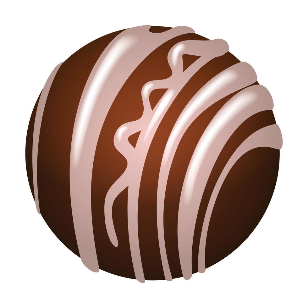 Choco sphere icon, isometric style vector