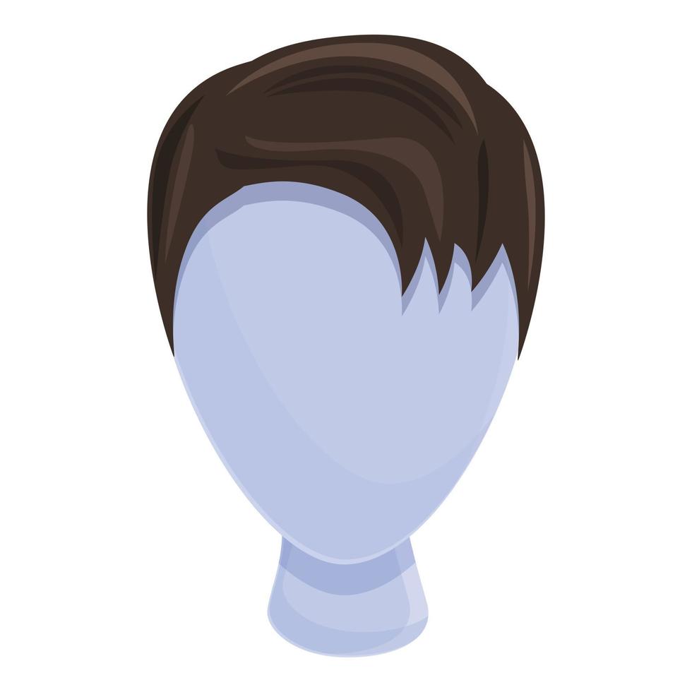 False wig icon, cartoon style vector