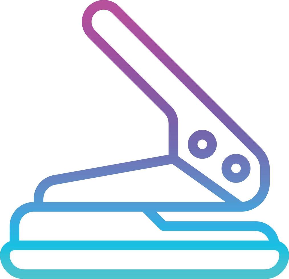 puncher stationery tool - gradient icon vector