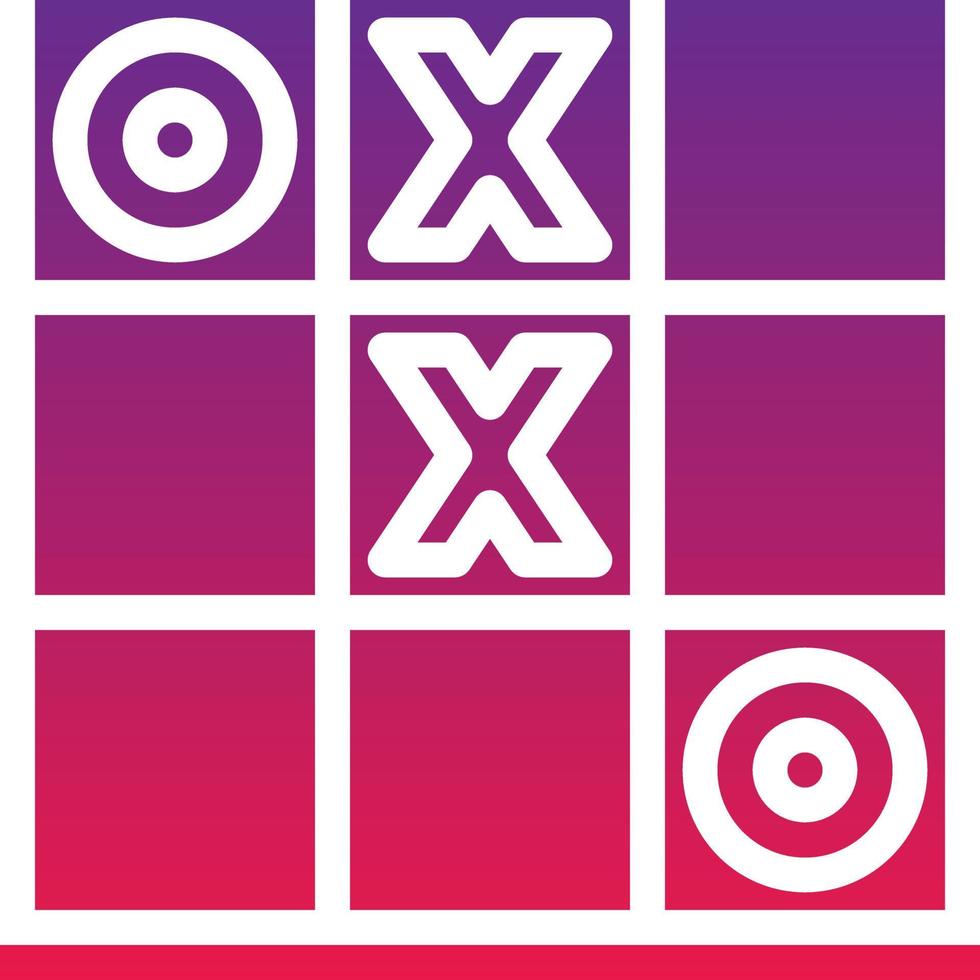 tic tac toe game wooden board entertainment - solid gradient icon vector