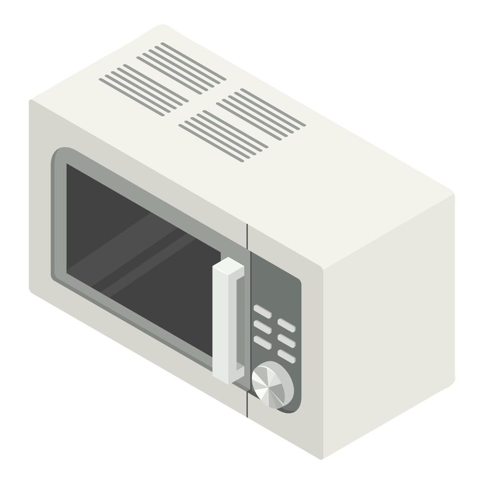 Microwave icon, isometric style vector