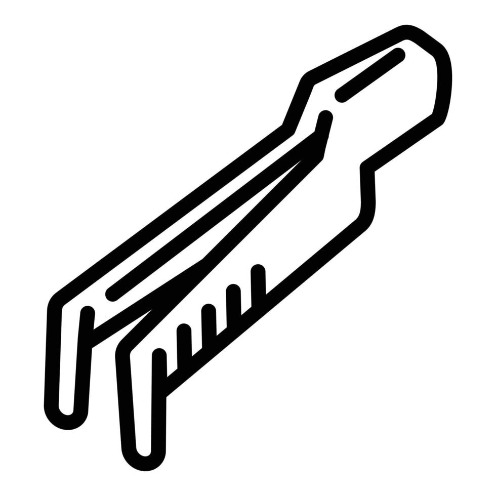 icono de pinzas para cigarrillos electrónicos, estilo de contorno vector