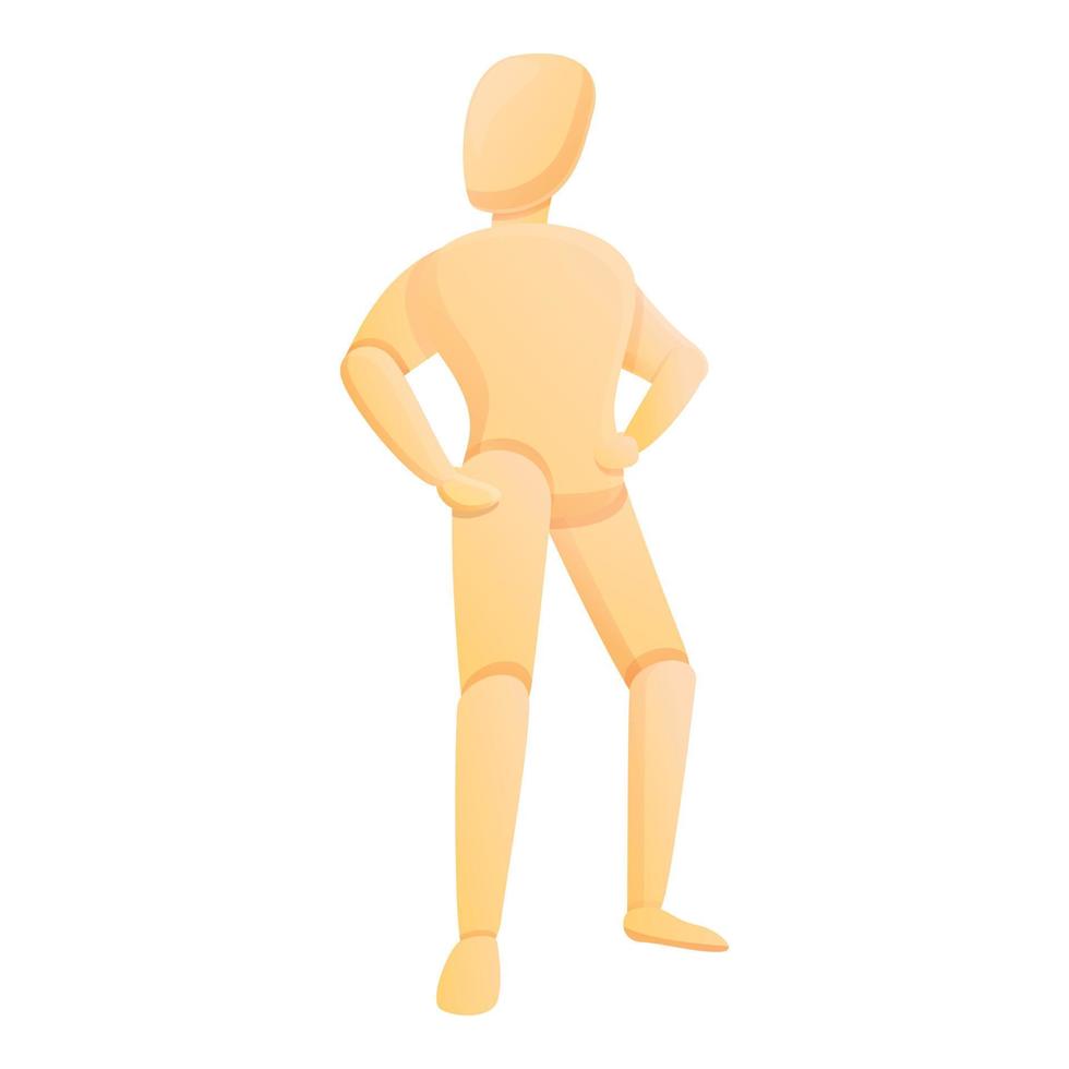 Human body mannequin icon, cartoon style vector