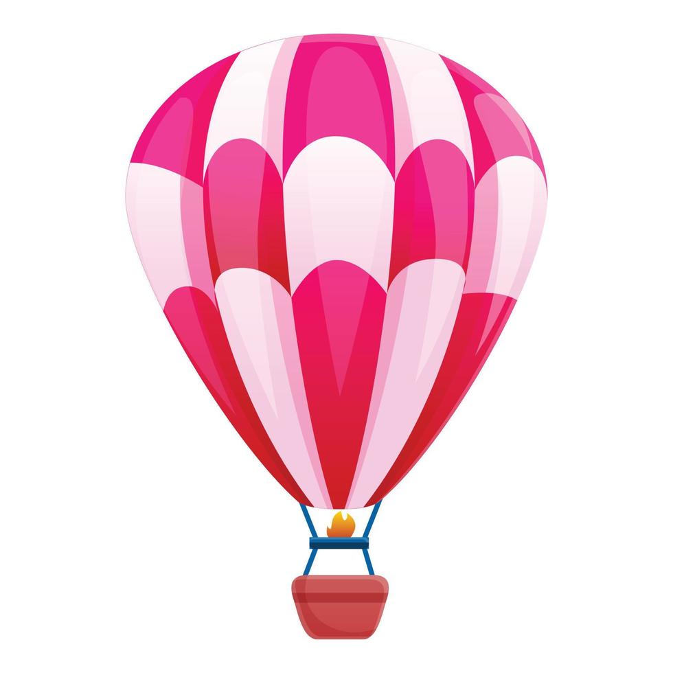 Air balloon basket icon, cartoon style vector