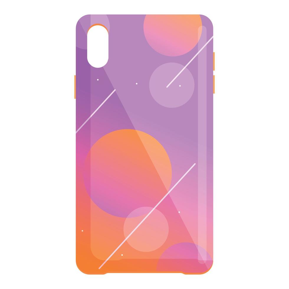 Abstract smartphone case icon cartoon vector. Phone cover vector