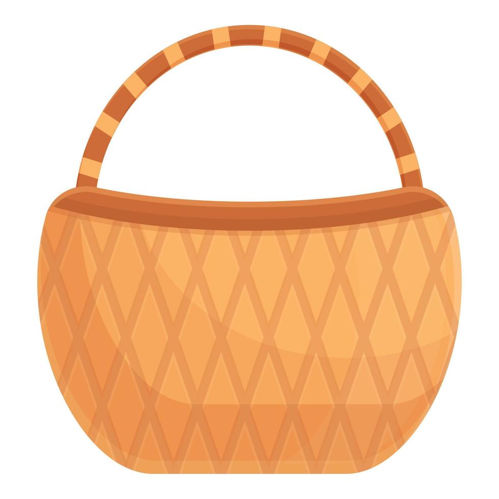 Craft basket icon, cartoon and flat style vector