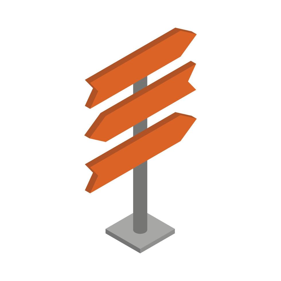 Direction signs icon, isometric 3d style vector