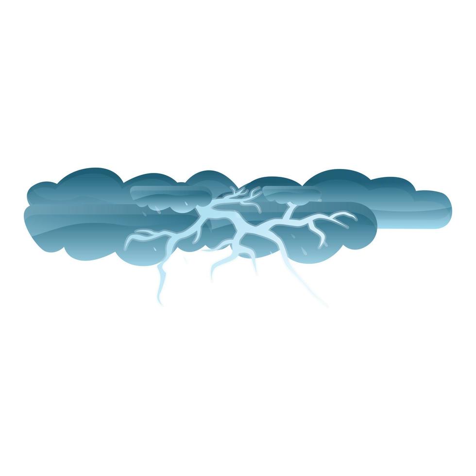 icono de nube de tormenta, estilo de dibujos animados vector