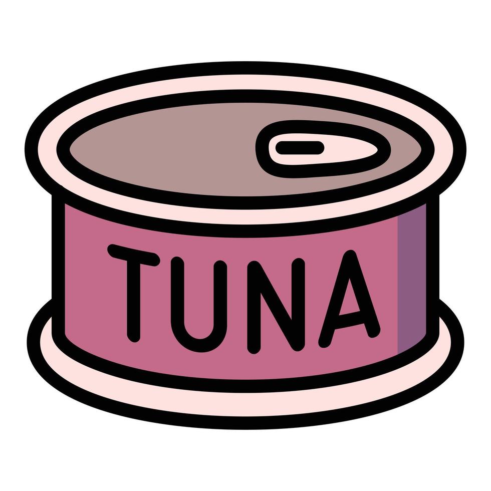 Tuna tin can icon, outline style vector