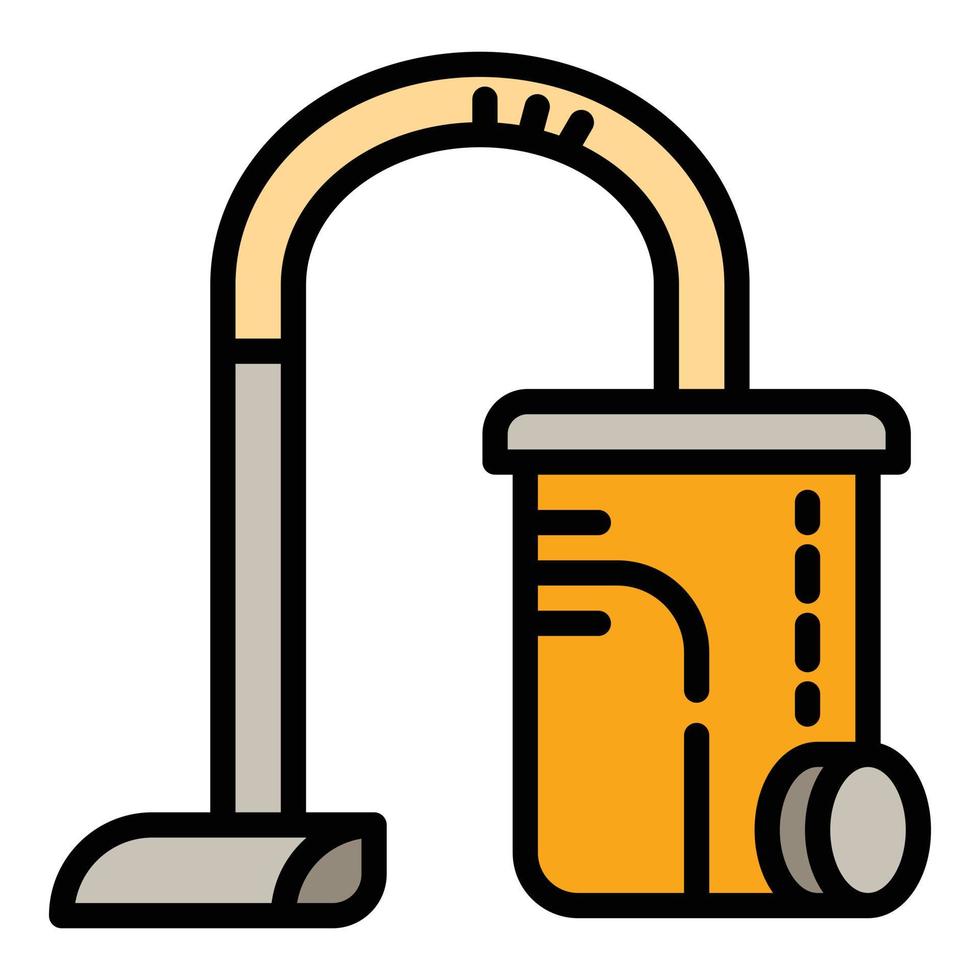 Machine vacuum cleaner icon, outline style vector