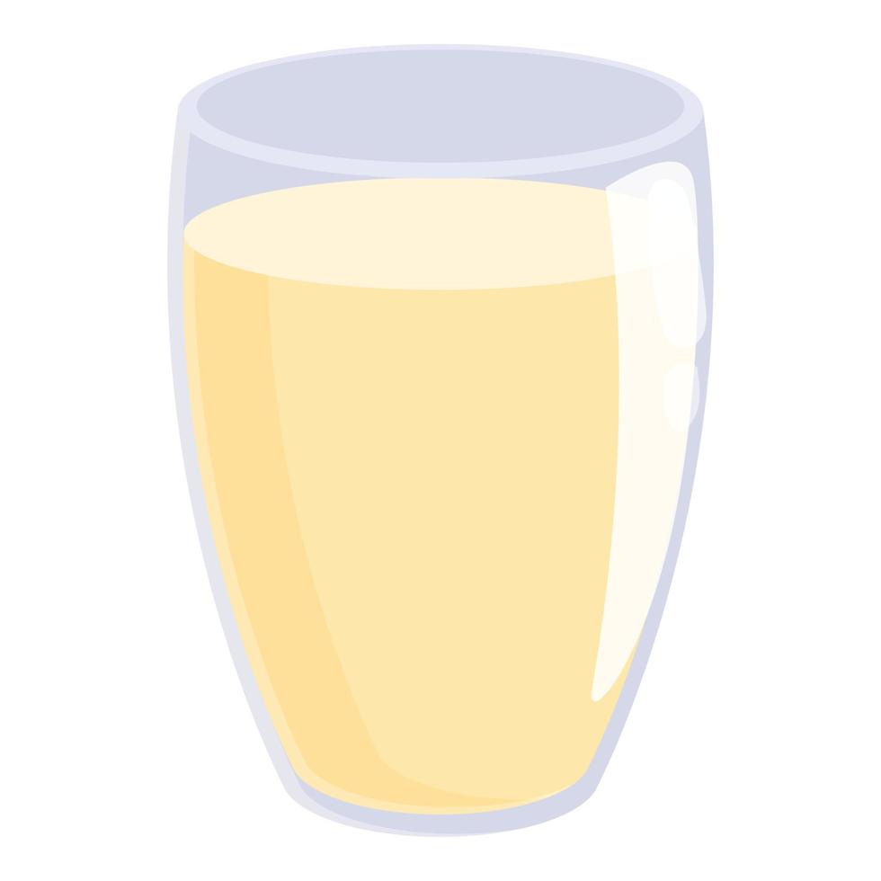 vector de dibujos animados de icono de vidrio de leche de avellana. bebida vegetal