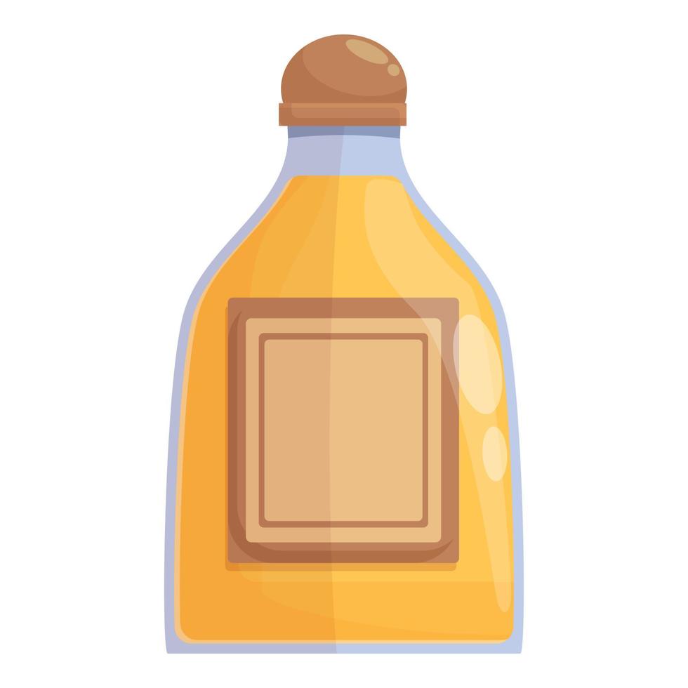 vector de dibujos animados de icono de botella de chupito de tequilla. beber cactus