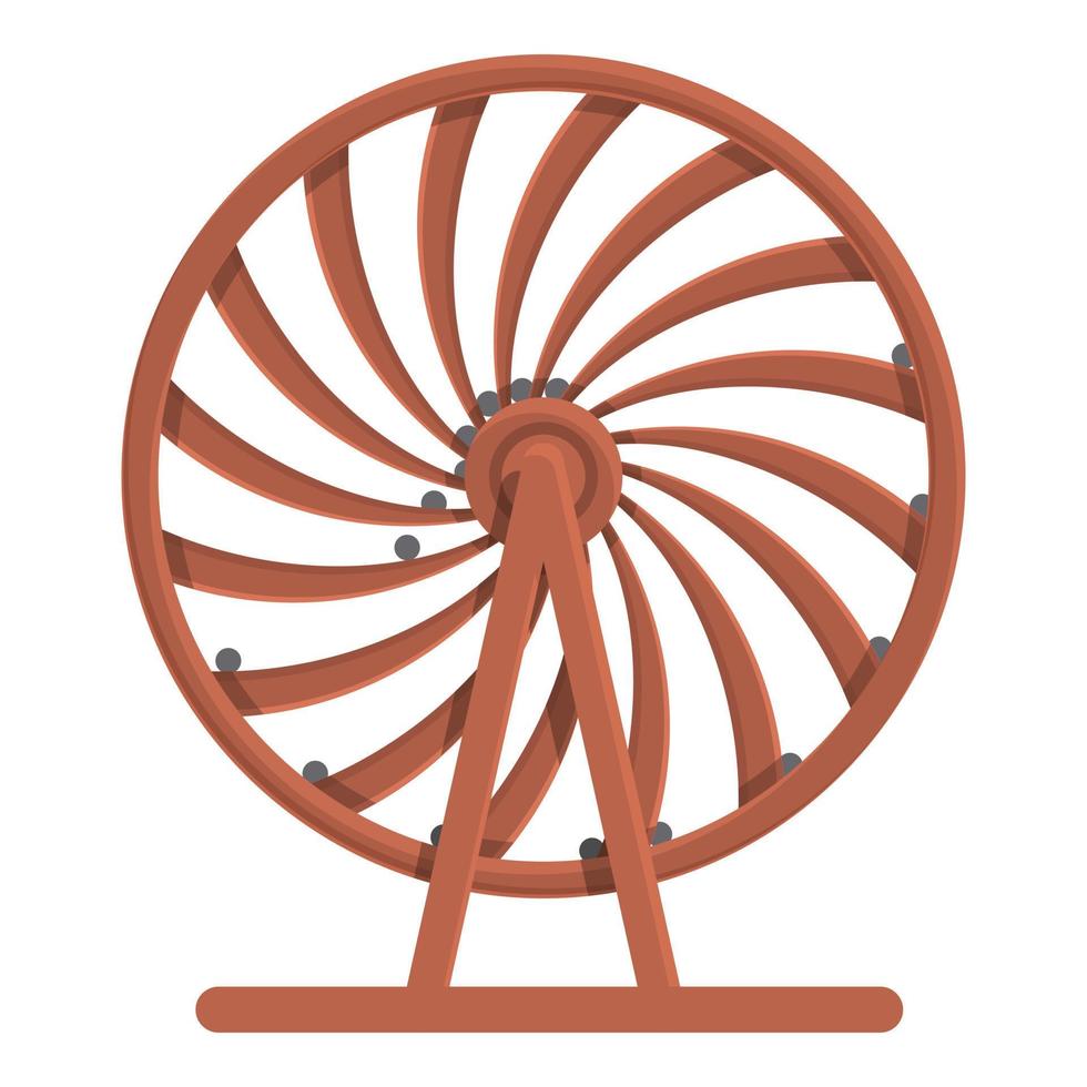 Perpetual motion wood tool icon, cartoon style vector
