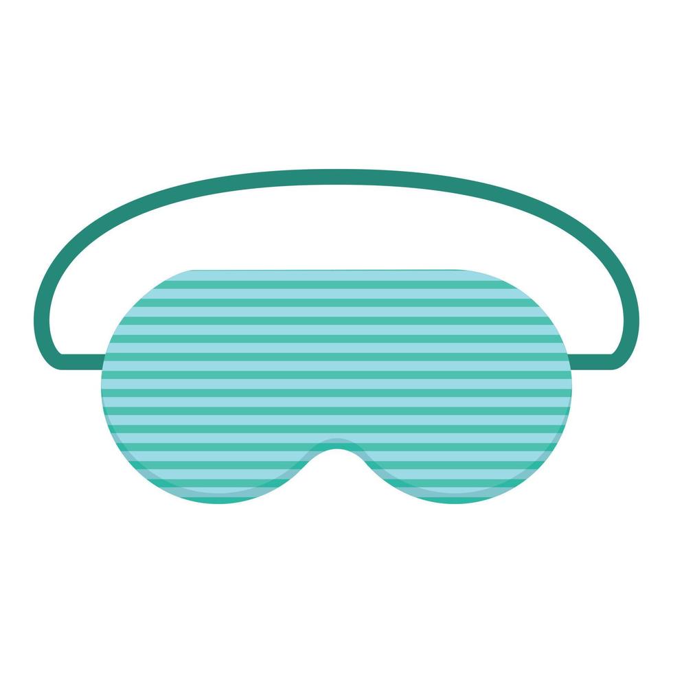 Striped sleeping mask icon, cartoon style vector